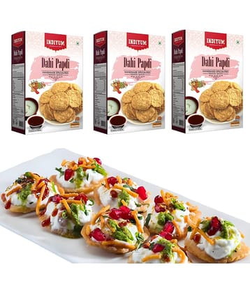 Indiyum  Snacks Dahi Papdi 250gm (Pack of 3)