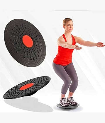 Shopeleven Fitness Balance Board Wobble Fitness Fit Exercise Tilt Stability Balancing Rocker Board Trainer Abs Legs Core Workout Non-Slip Safety Surface