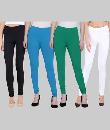 FnMe - Multicolor Lycra Women's Leggings ( Pack of 4 )