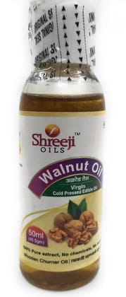 Shreeji Oils Walnut Virgin Cold Pressed Edible Oil, 50 ml