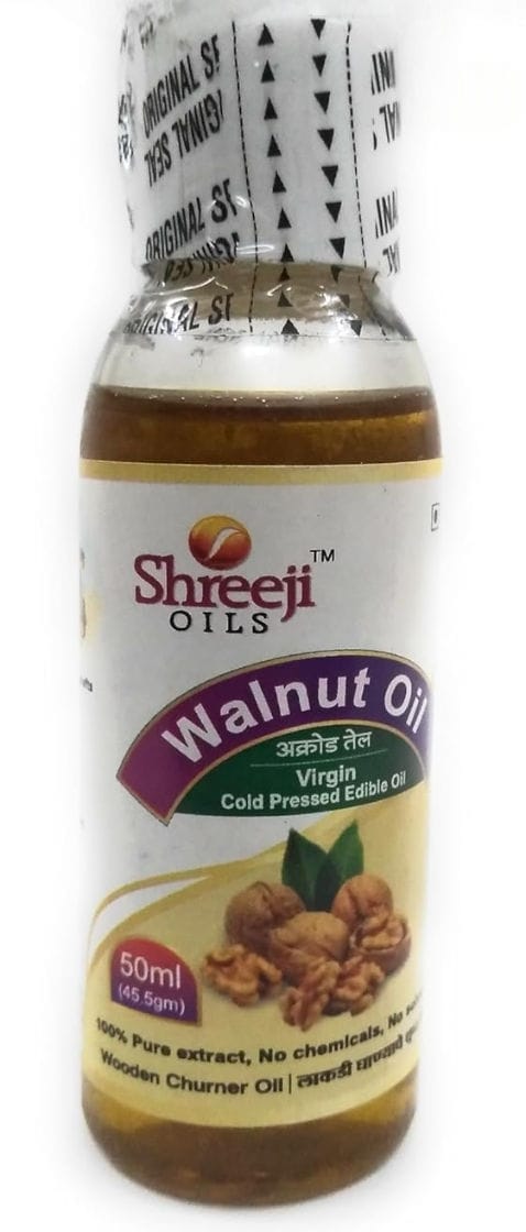 Shreeji Oils Walnut Virgin Cold Pressed Edible Oil, 50 ml