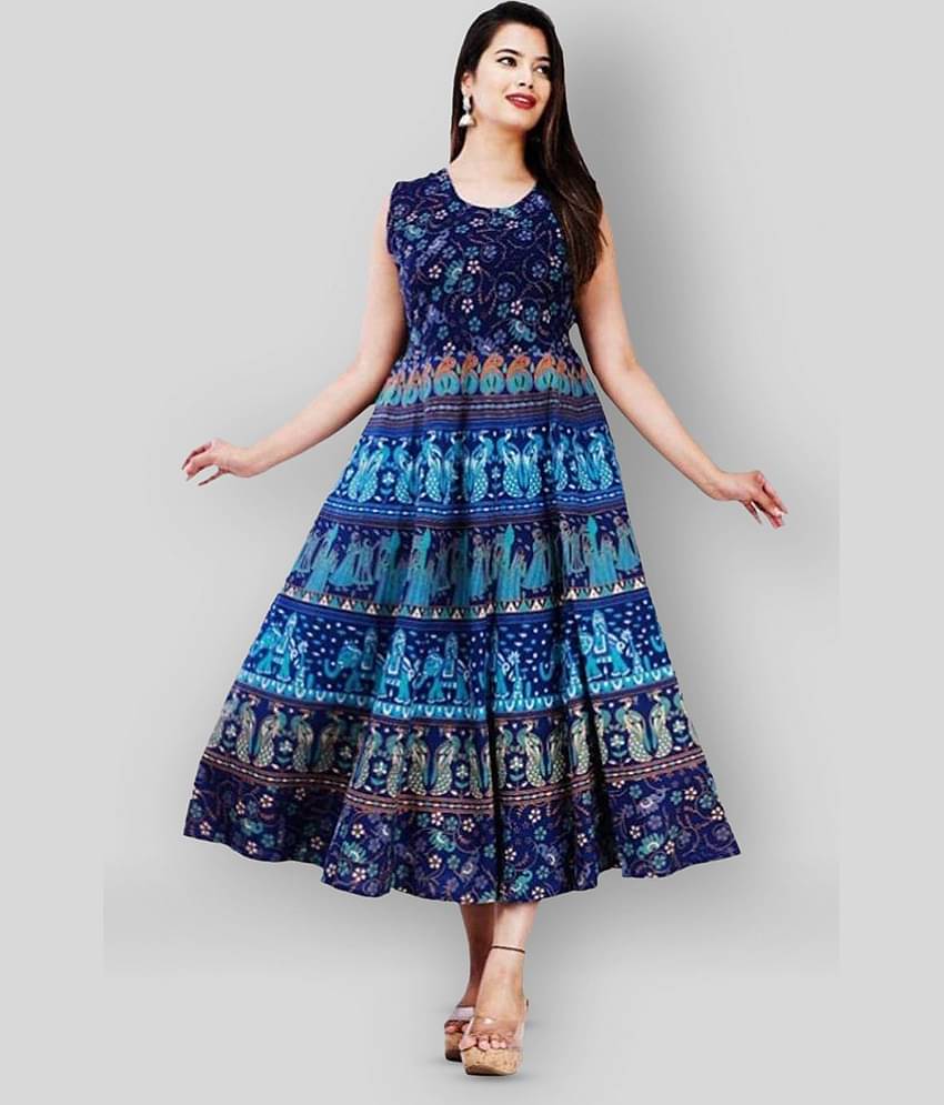 G4Girl - Multicolor Anarkali Cotton Women's Stitched Ethnic Gown ( Pack of 1 )