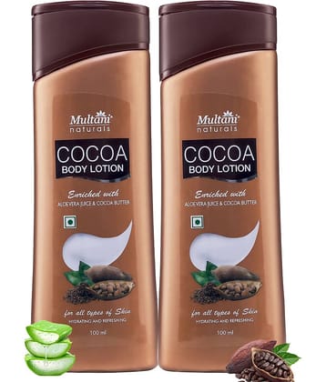 Multani Naturals Cocoa Body Lotion , 100 Ml Each (Pack of 2)