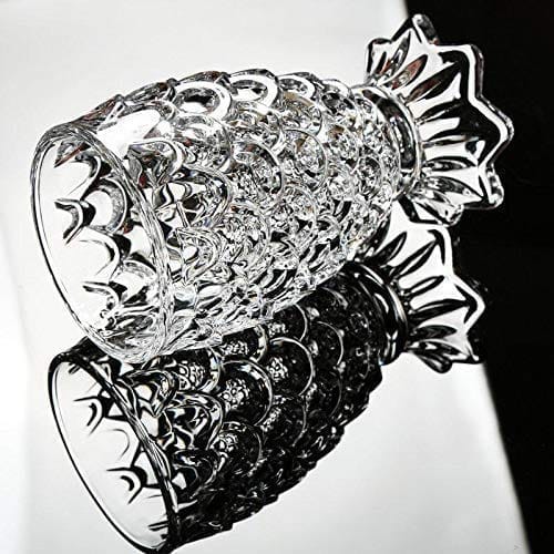 Crystal Clear Pineapple Shaped Juice Glasses | 180 ML | Creative Drinking Glass Suitable for Cocktail, Mocktail, Juice, Falooda, Soda, Mojito |