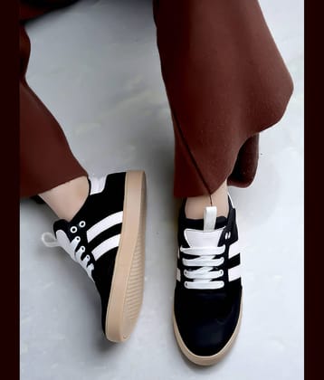 Shoetopia Black Women's Sneakers