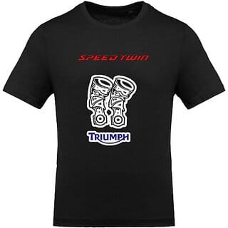 Fastbend Mens Black Printed Cotton Blend Round Neck T-Shirt