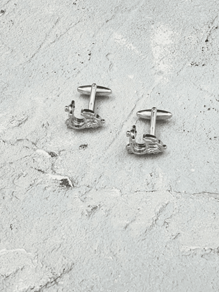 Silver Plated Scooter Cufflinks