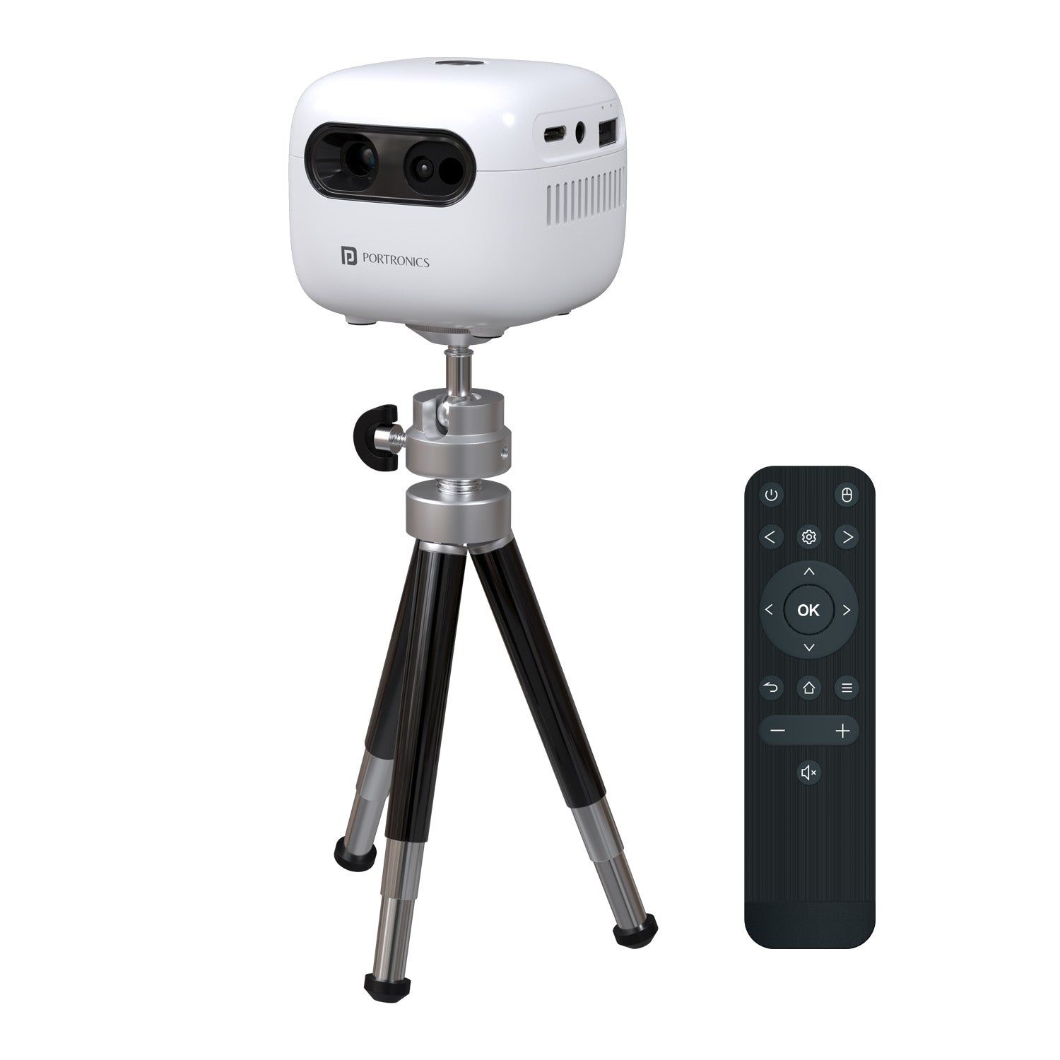 Portronics Pico 14 720P Full HD, Upto 100” Display Projection, Dual Band Wifi/Bluetooth 5.4, Android 13 OS Based