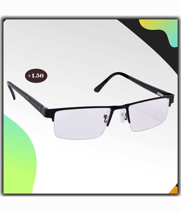 RED LEAF Rectangle Half Rim Reading Glasses