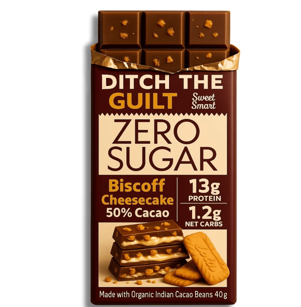 Biscoff Crunchy • 13g Protein • Sugar Free Dark Chocolate • 40g bar