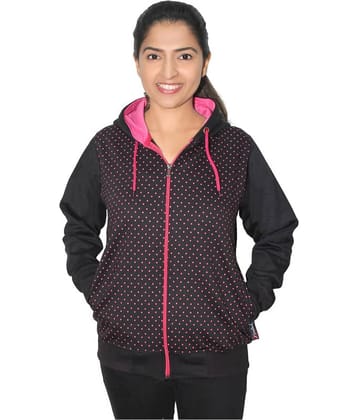 Goodluck Cotton Black Hooded Sweatshirt