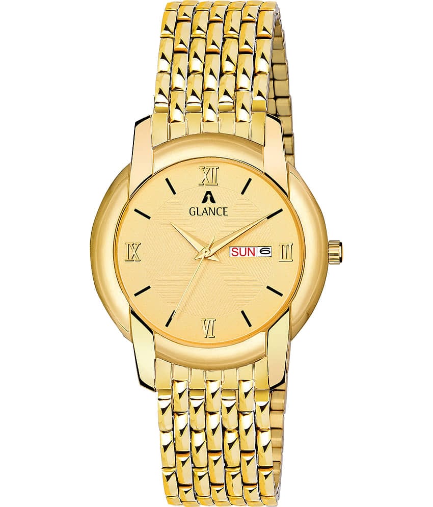 Aglance - Gold Stainless Steel Analog Men's Watch