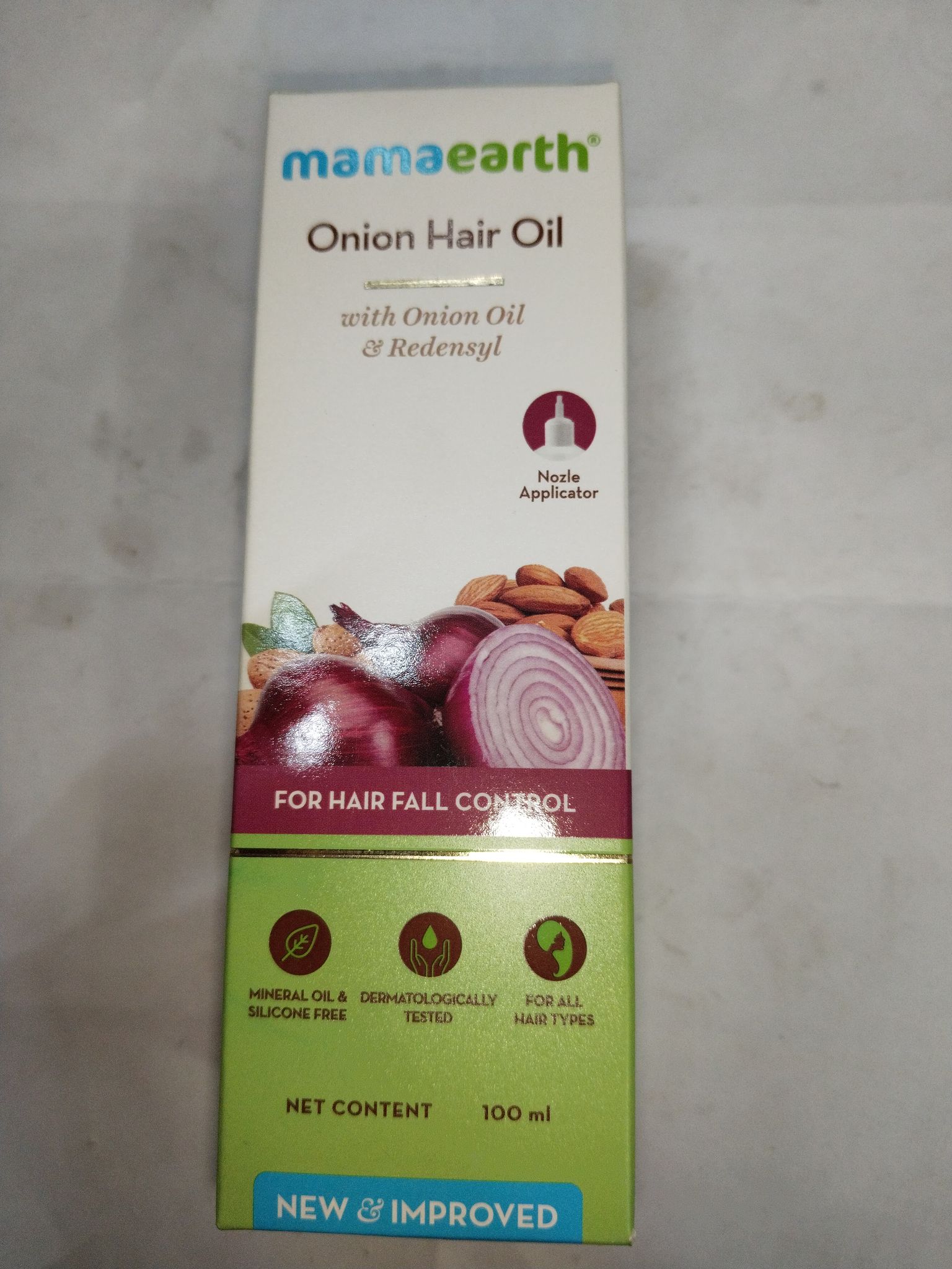 Mamaearth Onion hair oil With onion oil & redensyl For hair fall control 