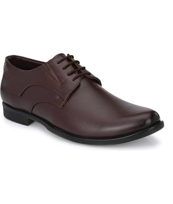 John Karsun Brown Men's Derby Formal Shoes