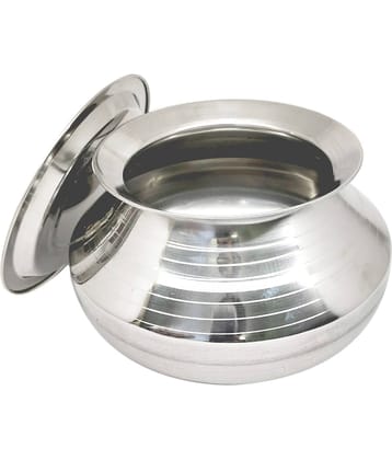 bartan hub Pongal Handi No Coating Stainless Steel Handi 16 cm 2500 mL