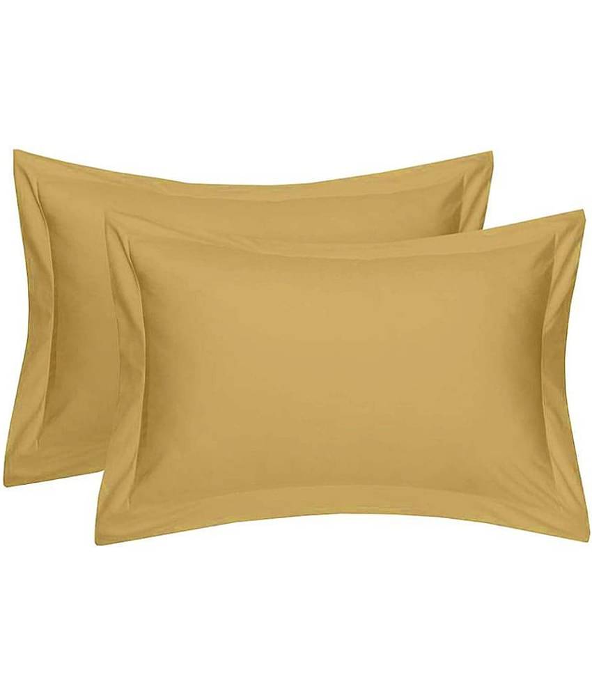 MAHALUXMI COLLECTION - Pack of 2 Microfiber Solid Standard Size Pillow Cover ( 68.58 cm(27) x 43.18 cm(17) ) - Magenta
