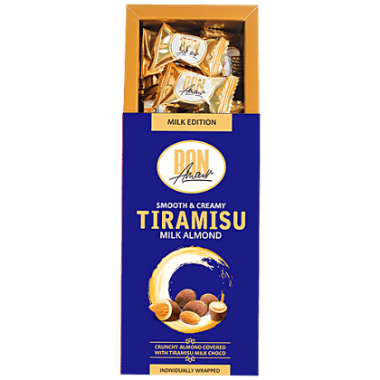 Bon Amour Tiramisu Chocolate - Milk Almond, Smooth & Creamy, 80 g