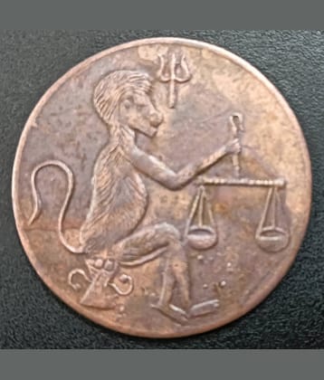 UKL Monkey Taraju "OM" 1839 Copper Coin