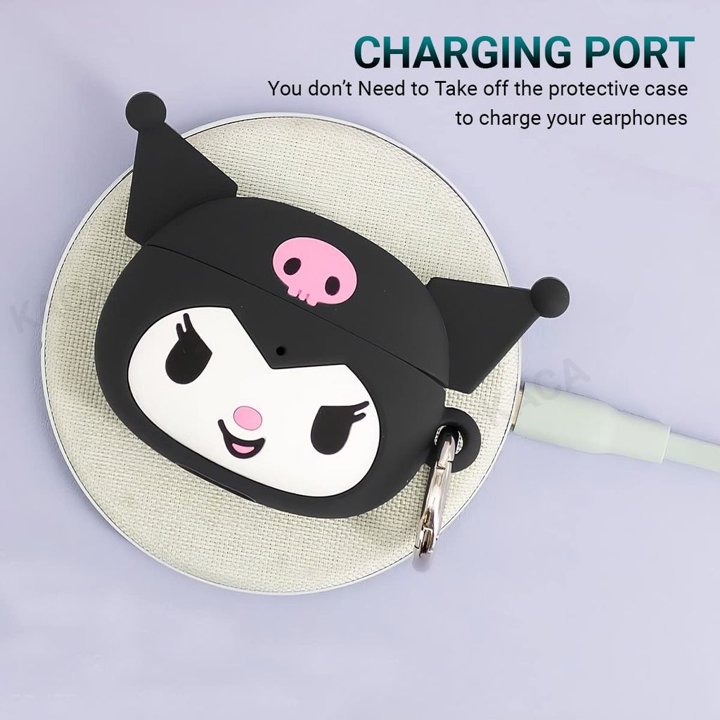 LIRAMARK Cute Cartoon Design Case Cover for Airpods Pro (2019), Designer case for AirPods Pro 1st Generation (Hello Kitty)