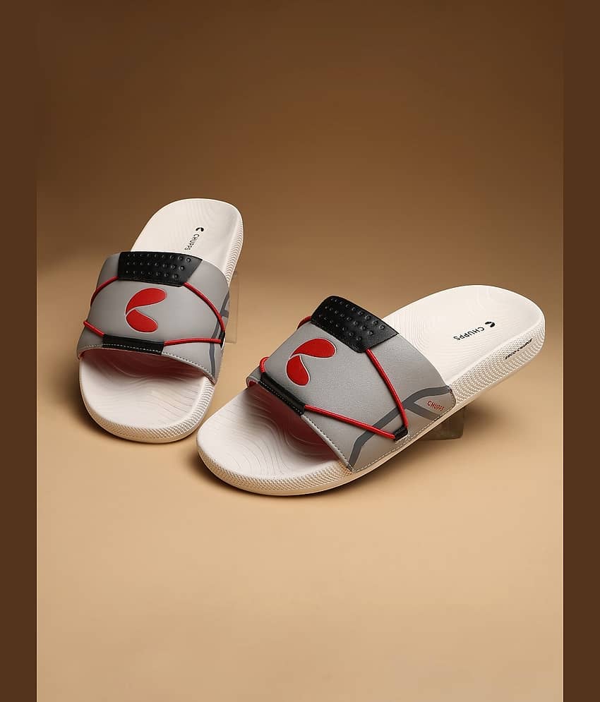 CHUPPS Grey Men's Slide Flip Flop