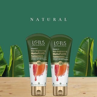 Lotus Botanicals Sunscreen - Spf Pa+++ Botanicals Vitamin C Mattefluid (Pack Of 2) (150 G)
