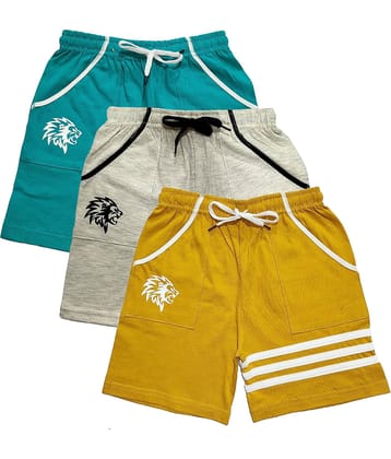 atlans Pack of 3 Cotton Blend Shorts For Boys ( Multi Color )