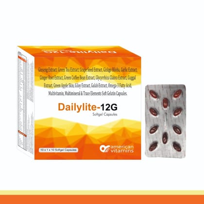 American Vitamins Dailylite-12G Multivitamin Softgel Capsules, Lactic Acid Bacillus, Vitamin K  10 CAPSULE