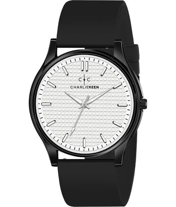 CHARLIEKEEN Black Silicon Analog Men's Watch
