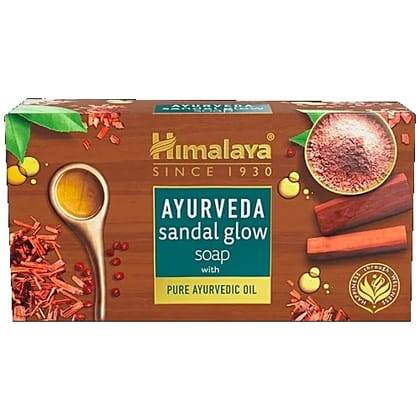 Himalaya Ayurveda Sandal Glow Soap - Nourishes & Softens Skin, Long Lasting Aroma, 125 g