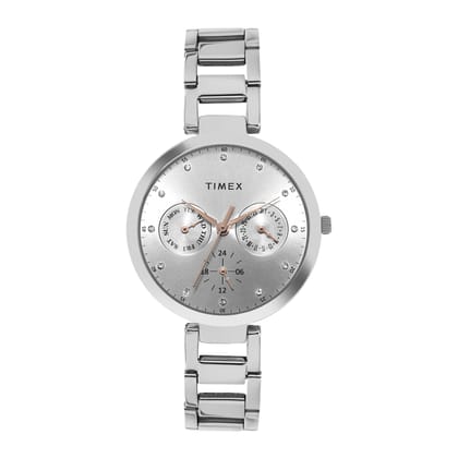 Timex Silver Dial Women Multifunction Watch - TW000X204-Silver