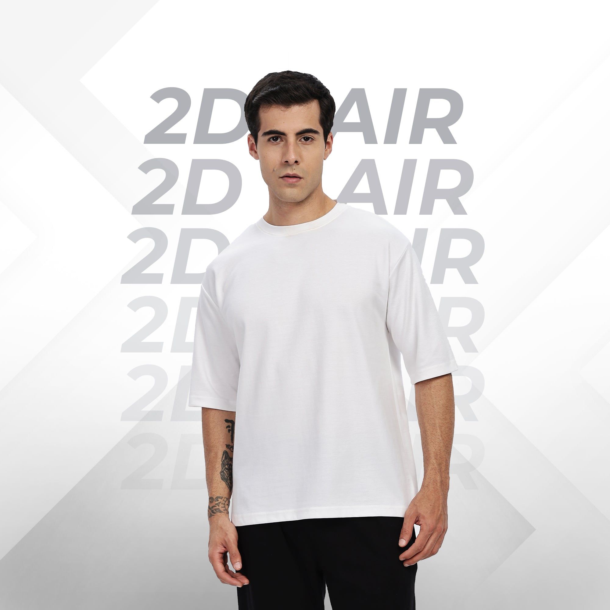2D AIR TEE-Half White / S