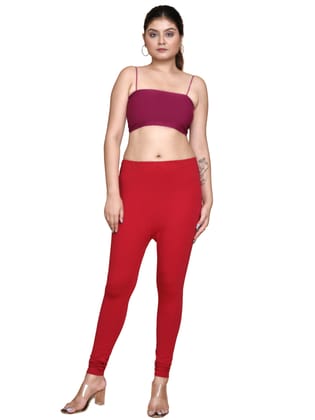 001AFR 4Cats Free Size Royal Churidar Leggings - Maroon