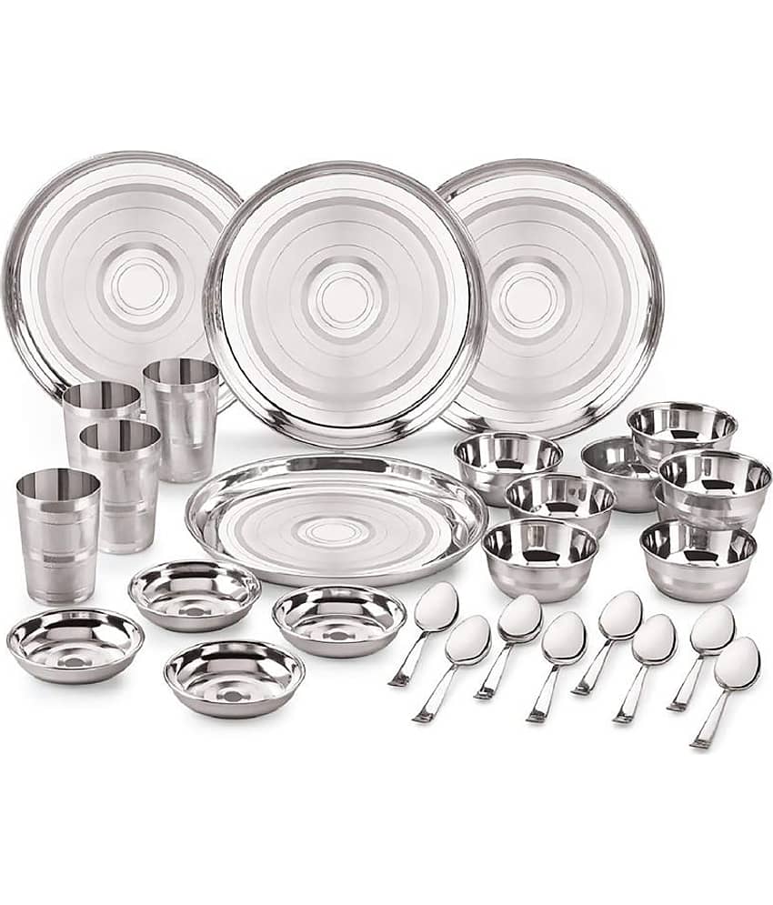 Neelam Stainless Steel Dinner Set of 28 Pieces