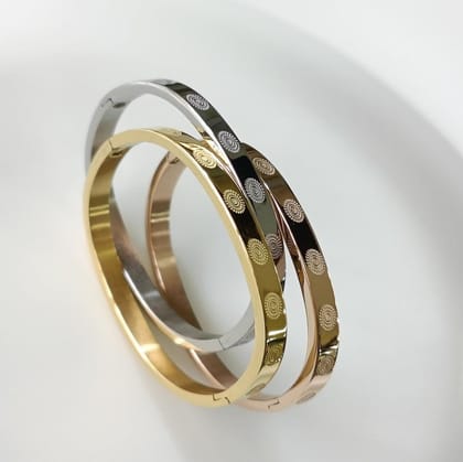 Set of Three Stainless Steel Unisex Kada- STKD 4167