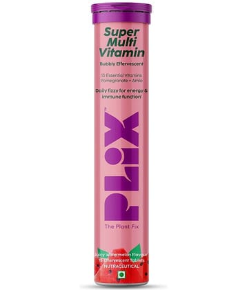Plix Multivitamin Effervescent Tablets for Daily Nutrients Immune System & Energy(15 No)