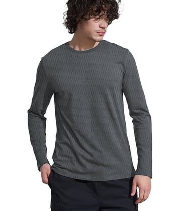 Leotude Pack of 1 Cotton Blend Regular Fit Men's T-Shirt ( Grey )