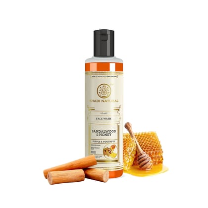 Khadi Natural Sandalwood & Honey Face Wash - 210gm Khadi Natural Sandalwood & Honey Face Wash - 210gm