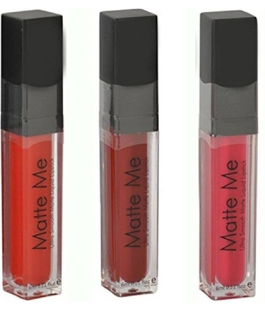 Lenon Beauty Red+Pink+Maroon Lip Gloss Liquid Multi Pack of 3 15 g