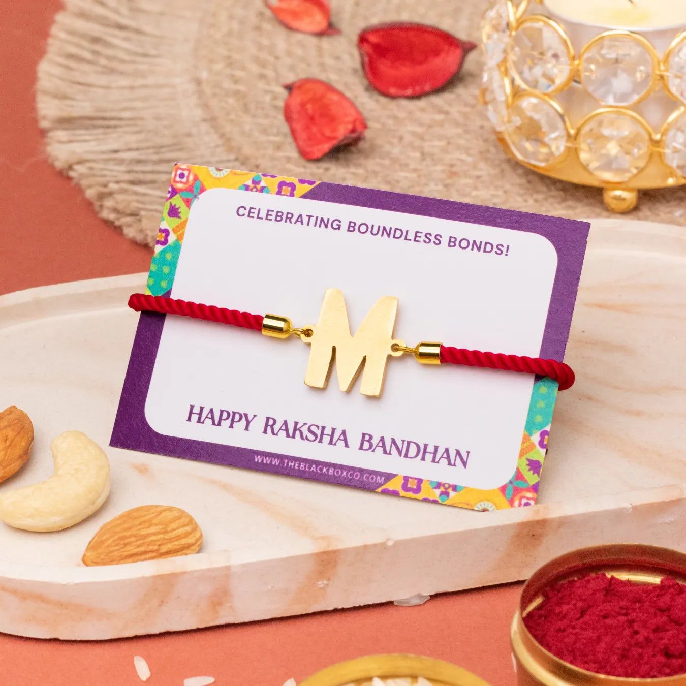 PERSONALISED METAL LETTER RAKHI