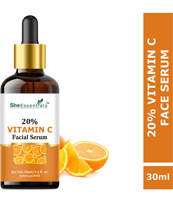 She Essentials Face Serum Vitamin C Pigmentation Reducing For All Skin Type ( Pack of 1 )