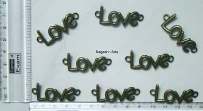 Brand Zero Metal Charms - Love Charms Pack of 5 Pcs