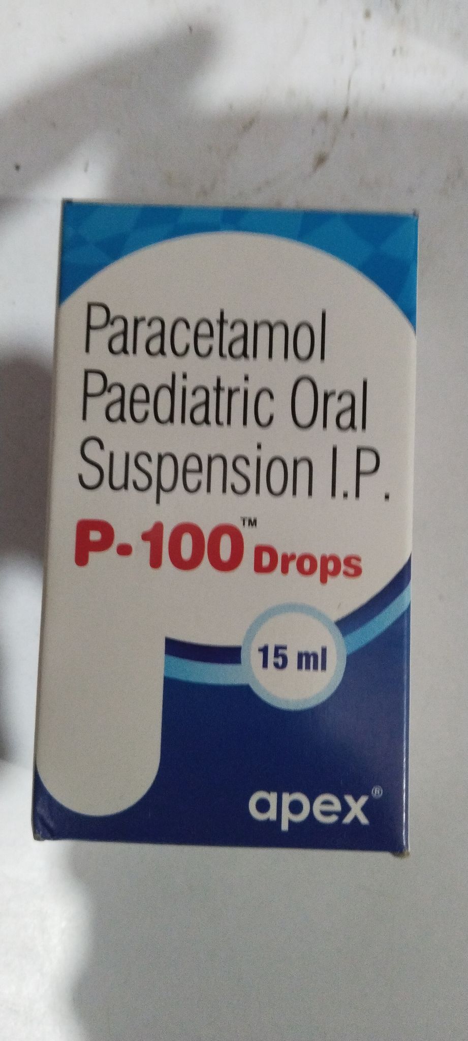 Paracetamol Paediatric oral Suspension i.p. P.100 drops 