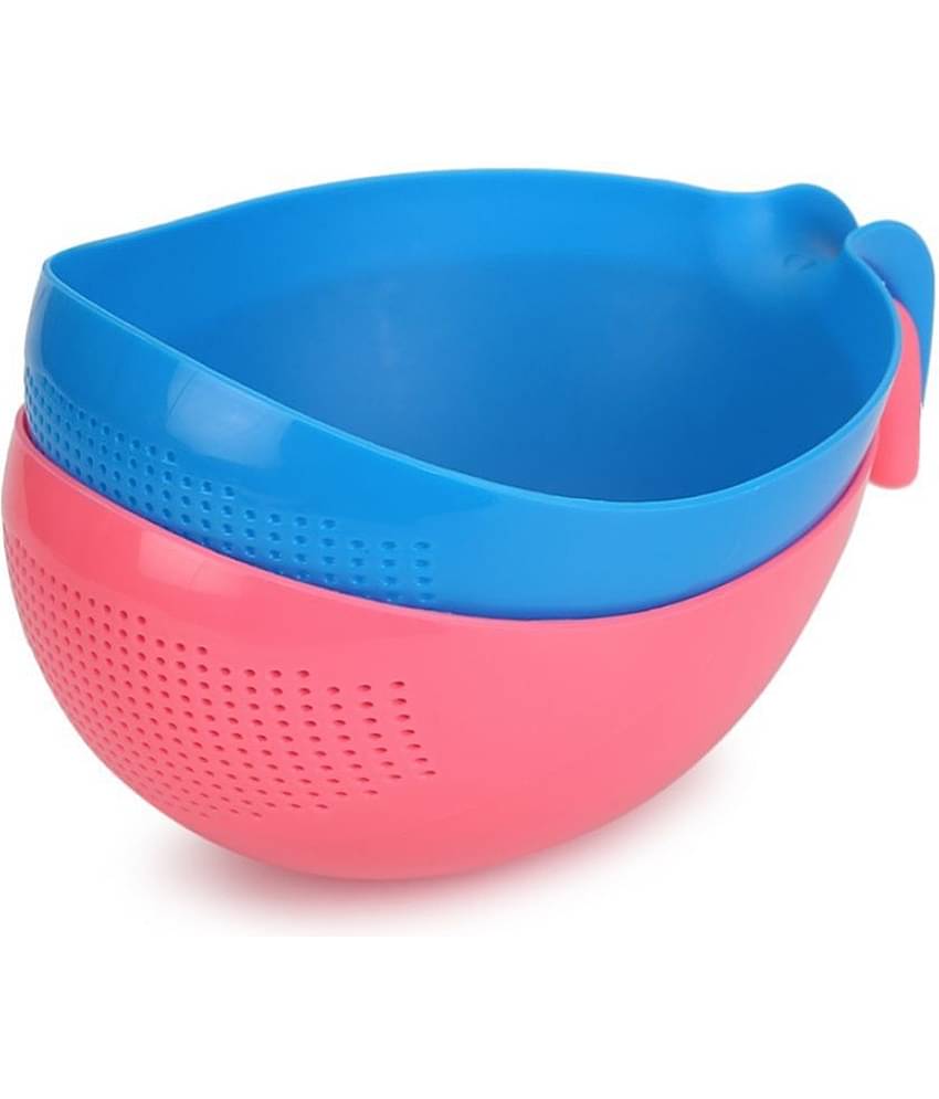 Analog Kitchenware Multicolor Plastic Strainer ( Pack of 2 )