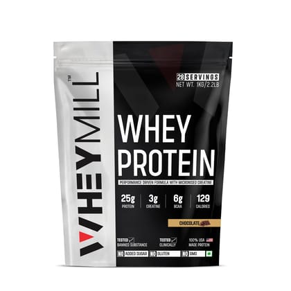Wheymill 100% Whey Protein | 1 Kg/2.2lb | 28 Serving-1kg / Chocolate