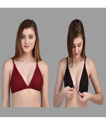 Desiprime Pack of 2 Cotton Non Padded Women's Minimizer Bra ( Multicolor )