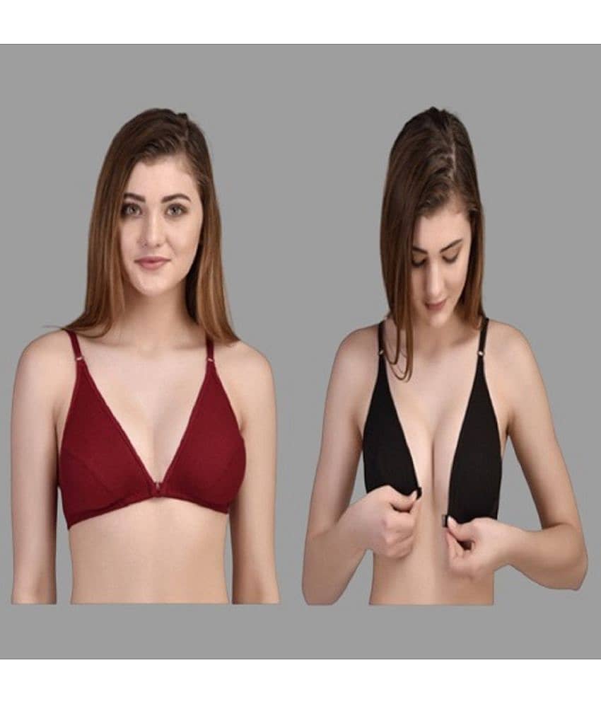 Desiprime Pack of 2 Cotton Non Padded Women's Minimizer Bra ( Multicolor )