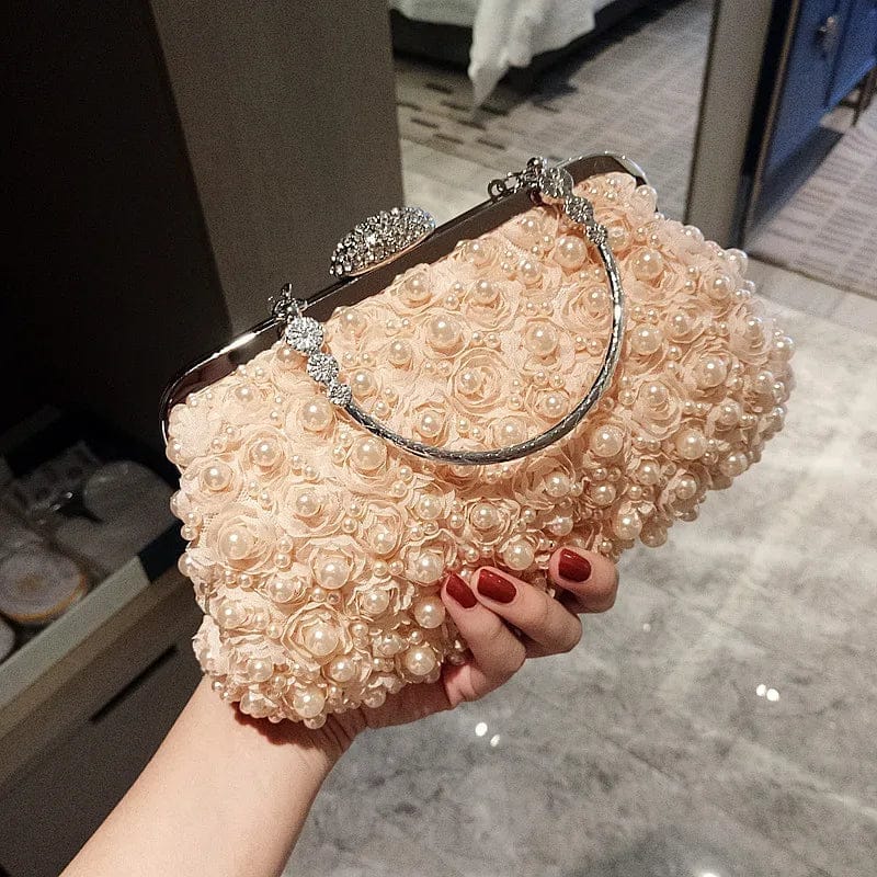 New Trendy Girls Party Hand Bag For Ladies Evening Pearl Handbags Women Luxury Purses