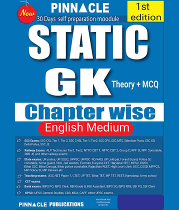 Static GK Theory + MCQ Chapter-Wise English Medium