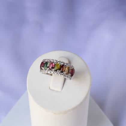 Gaya Tourmaline Cabochon Ring-US 8