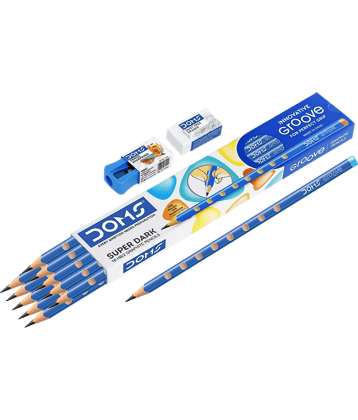 Doms Groove Pencil 10 Pcs ( Pack Of 5 Packet )